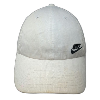 Nike Baseball Cap White One Size Heritage86 Slideback Swoosh Logo Cotton Hat