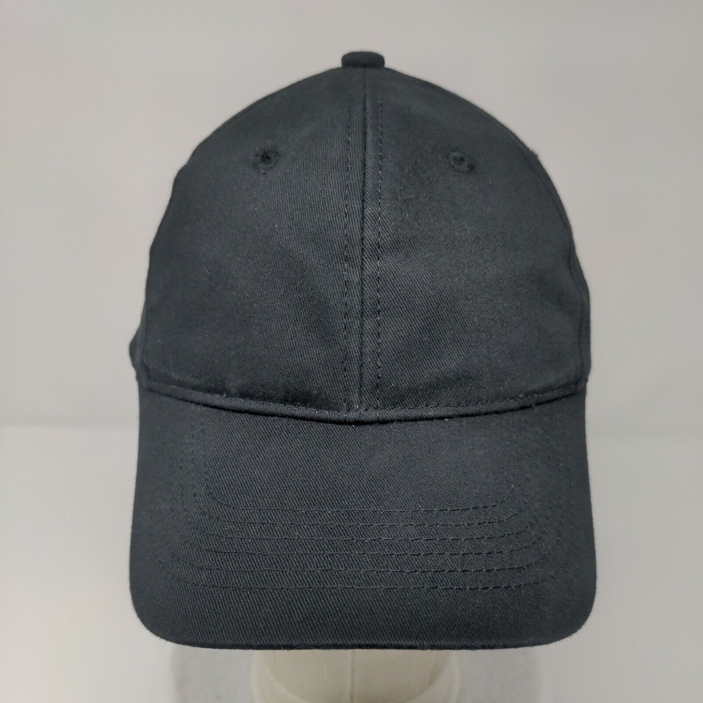George Strapback Hat Solid Black OSFA Adjustable Blank Vent Holes