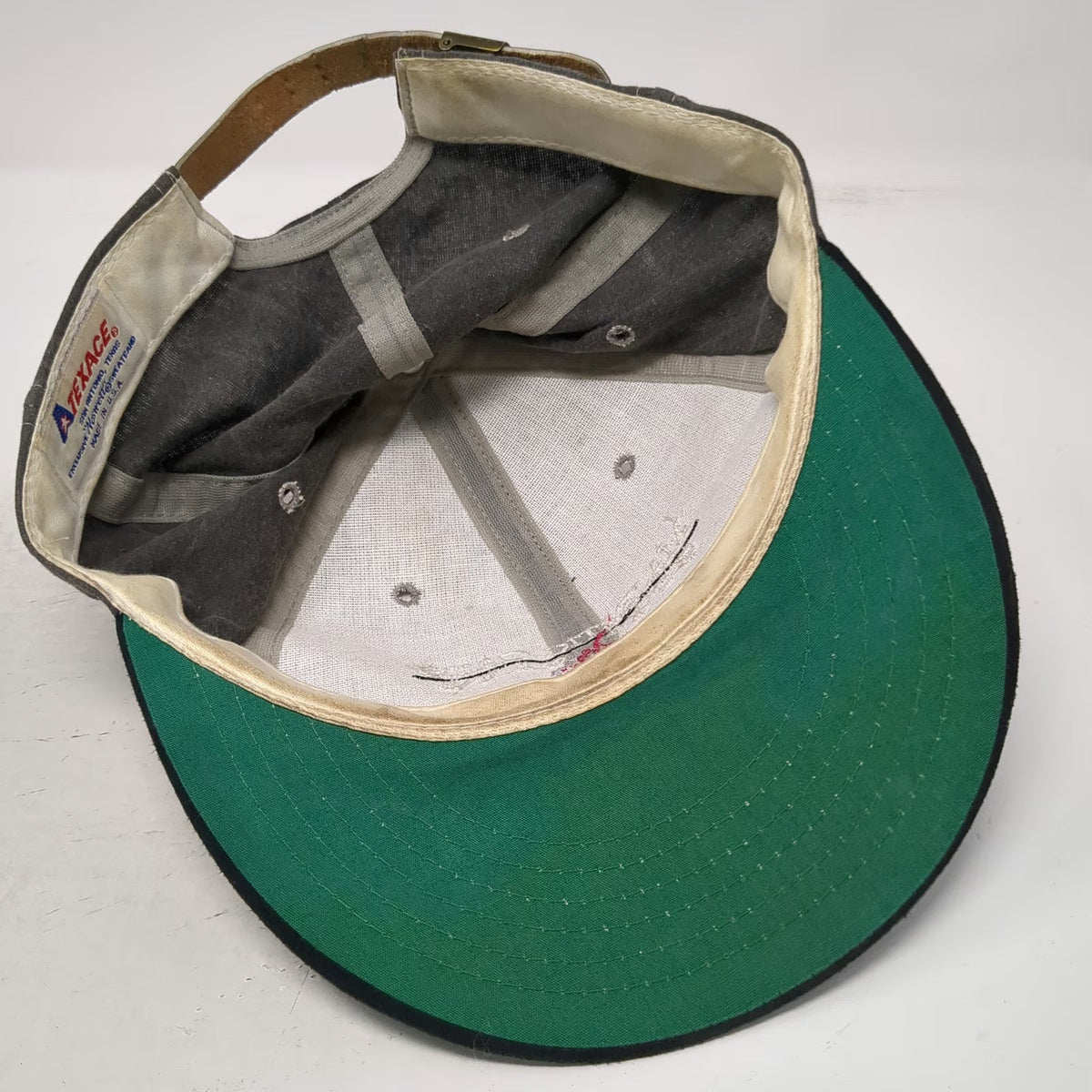 Texace Baseball Cap Gray Majestic Oaks Golf Club Leather Strapback Hat Vintage