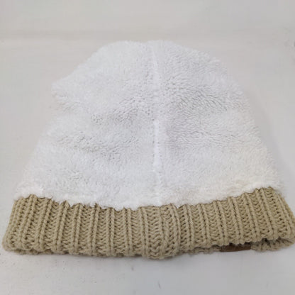 C.C. Exclusives Women's Knit Beanie Hat Cable Knit Fleece Lined Tan