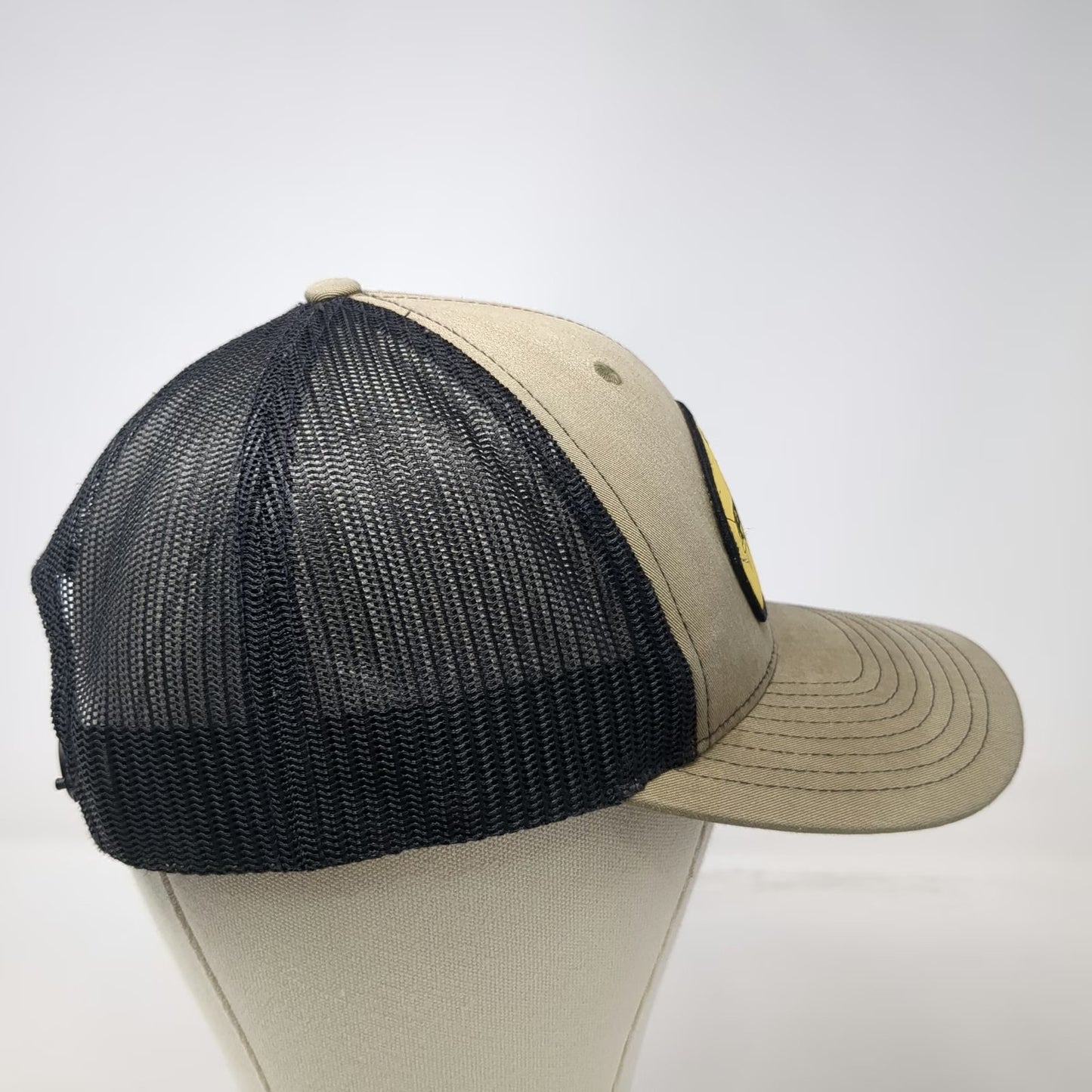 Mossberg Trucker Hat Beige Black One Size Patch Mesh Back Snapback Firearms Cap