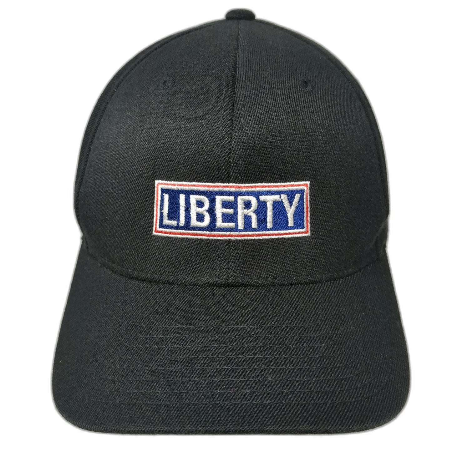 Port Authority Baseball Cap Black XL Liberty Logo Flexfit Wool Blend Hat