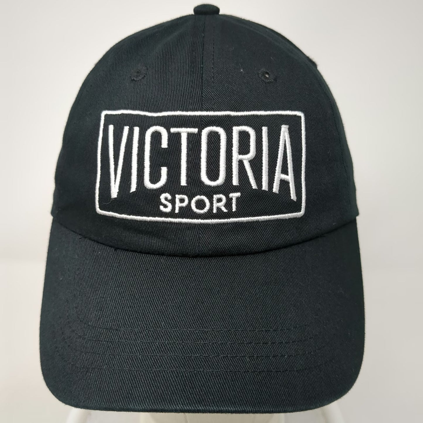 Victoria Sport Baseball Cap Black One Size Adjustable Embroidered Cotton Hat