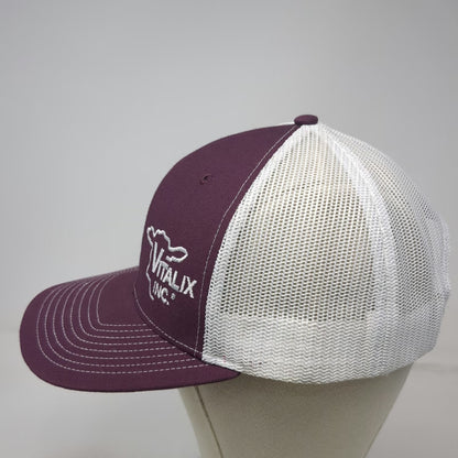 Richardson 112 Trucker Hat Red One Size Mesh Vitalix Inc Snapback Cow Logo