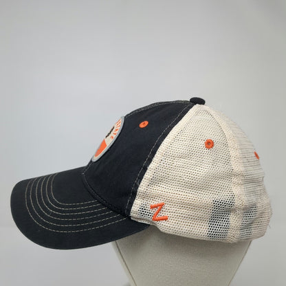 Zephyr Idaho State Bengals NCAA Trucker Hat Black Beige Orange OSFM Mesh Back