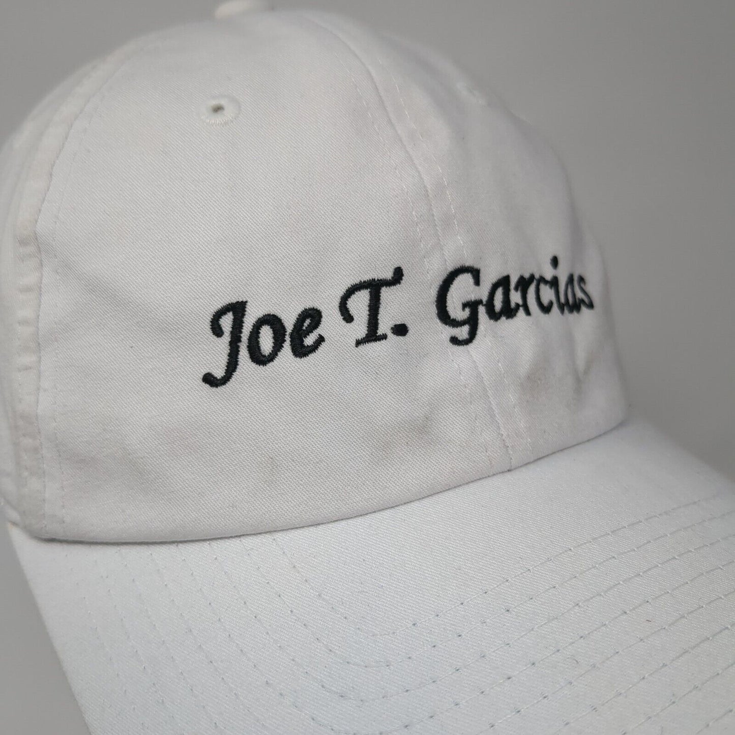 Joe T. Garcias Slideback Hat White OS Adjustable Embroidered Levelwear Classics