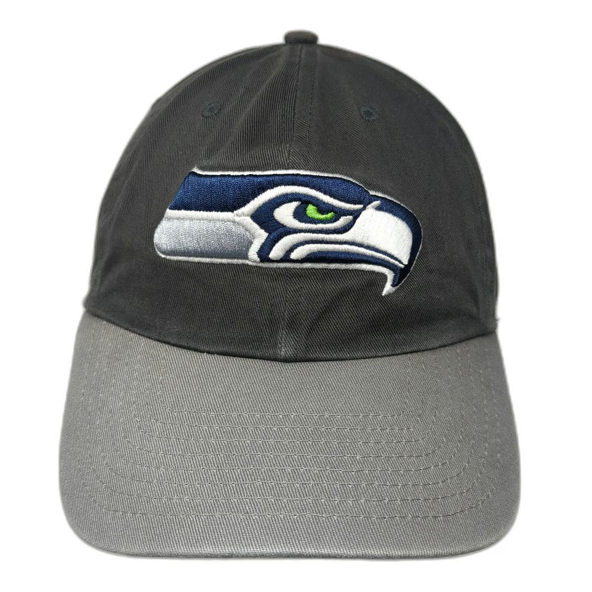 NFL Team Apparel Seattle Seahawks Gray One Size Slideback Hat Cotton Embroidered