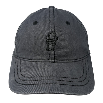 District Slideback Hat Gray One Size Embroidered Logo Solid Adjustable