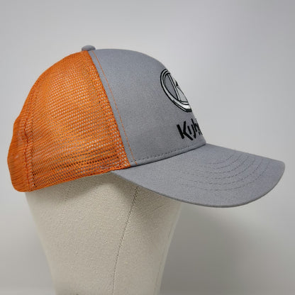 K-Products Kubota Baseball Cap Gray Orange One Size Mesh Back Idaho Tractor Hat