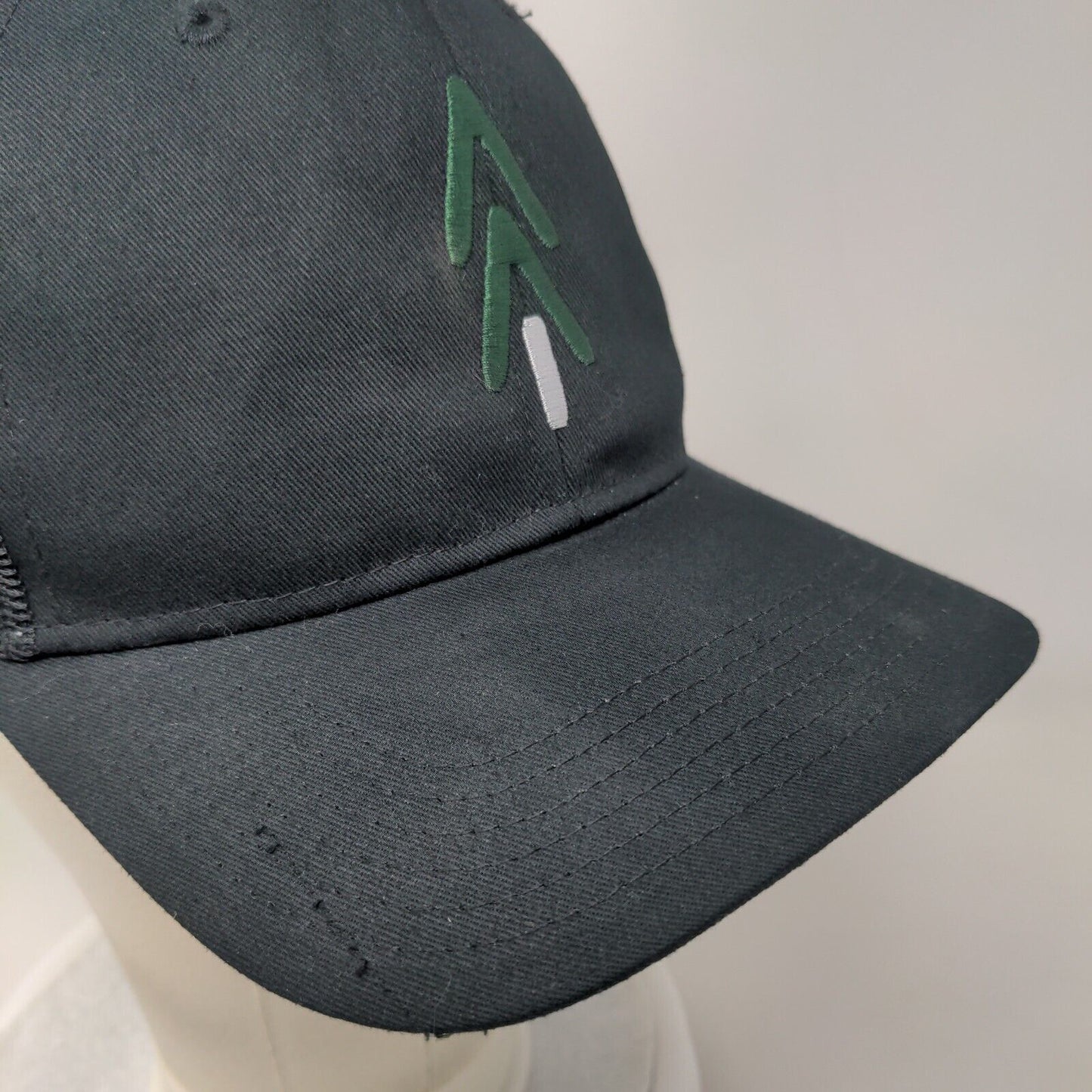 Wood Grain Snapback Mesh Back Trucker Hat Black OSFM 6 Panel Otto