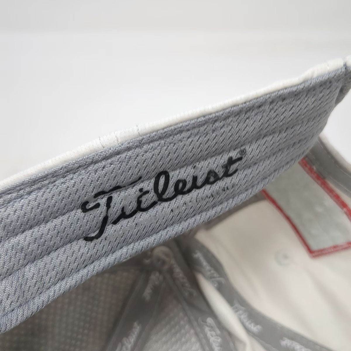 Titleist Baseball Cap White One Size Pro V1 FJ Logo Embroidered Slideback Hat