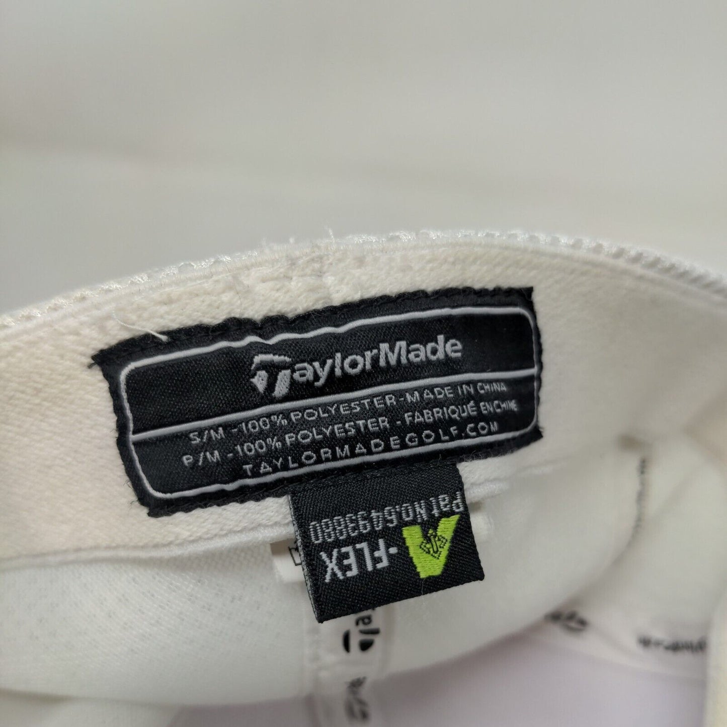 TaylorMade Tour Preferred Fitted Mesh Back Hat White S-M Embroidered
