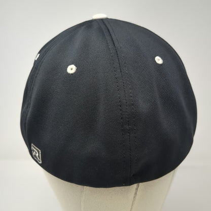 Richardson Baseball Cap Black XL Fitted Pulse Embroidered Clutch Logo Sports Hat