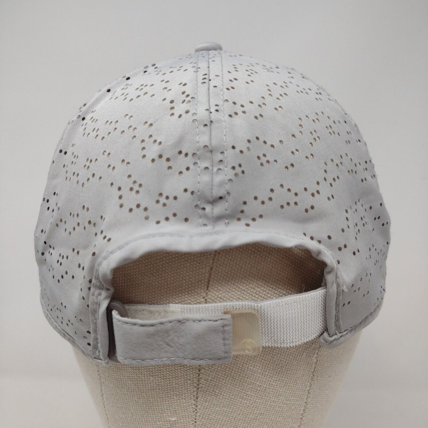 Layer Strapback Hat Gray OSFA Adjustable Laser Cut 6 Panel Solid
