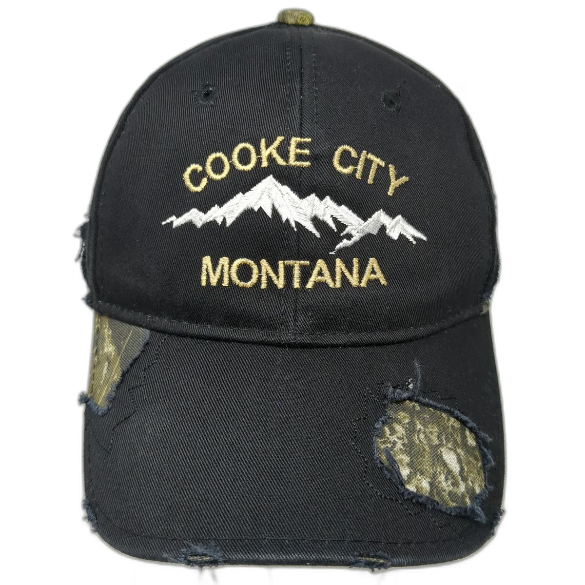 Outdoor Cap Cooke City Montana Mountain Baseball Cap Black Camo One Size Hat