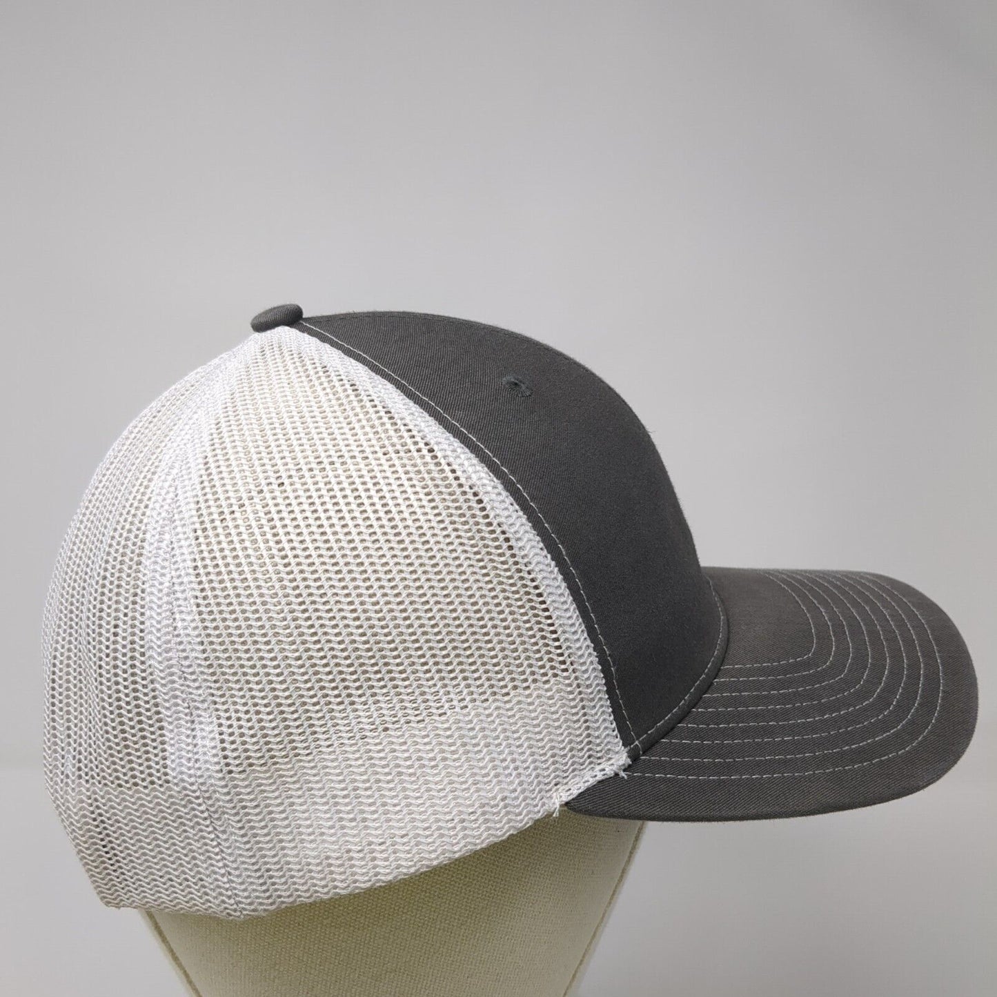 Richardson Snapback Trucker Hat Gray One Size Mesh Back Adjustable Blank