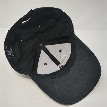 CRD Strapback Hat Black One Size Adjustable Embroidered 6 Panel Outdoor Cap
