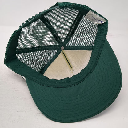 Maydale Trucker Hat Green One Size Foam Front Rope Snapback Vermont Script Cap
