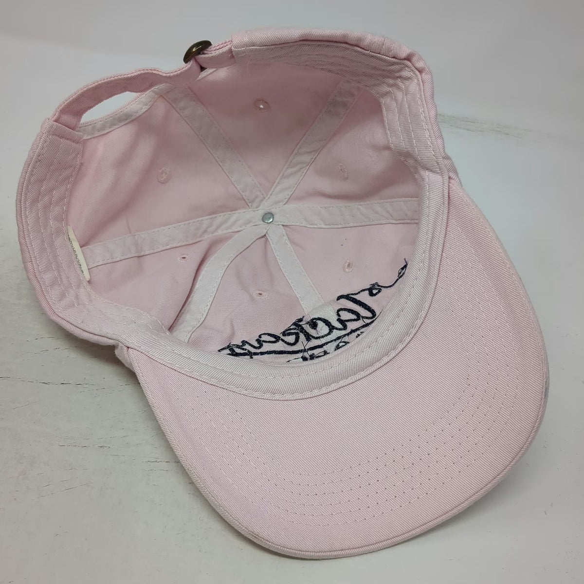 Mackay Idaho Pink One Size Baseball Cap Hat Slideback Script Embroidery Cotton