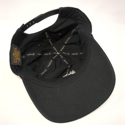 Hurley Aloha Snapback Hat Black One Size Embroidered Adjustable Yupoong