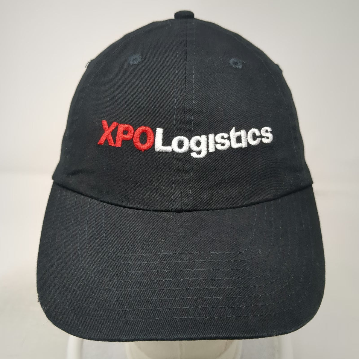 KC Baseball Cap Hat Black One Size XPO Logistics Embroidered Strapback Cotton
