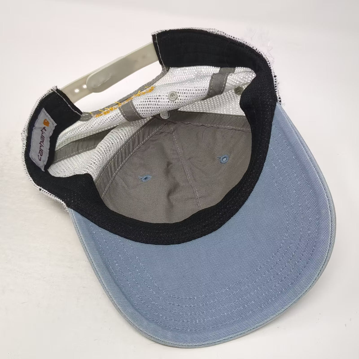 Carhartt Blue Trucker Hat One Size Snapback Mesh Back Embroidered Logo Patch
