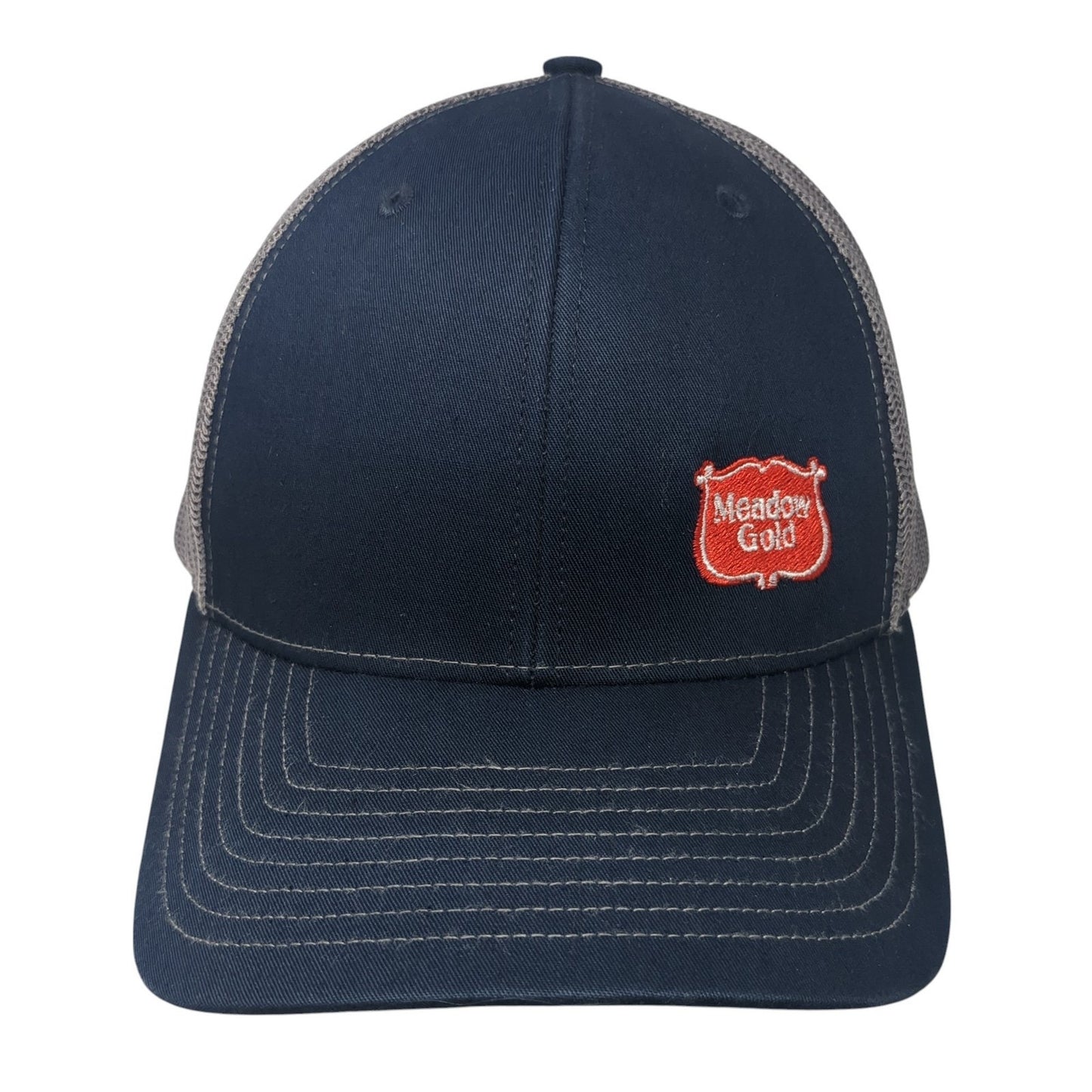 Meadow Golf Snapback Trucker Hat Blue One Size Adjustable Mesh Back Richardson