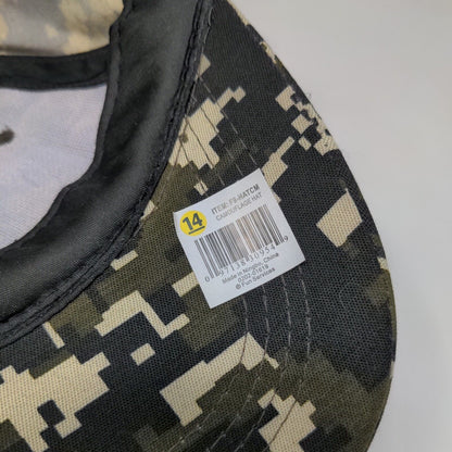 Flag Patch Strapback Hat Camo One Size Adjustable 6 Panel Vent Holes