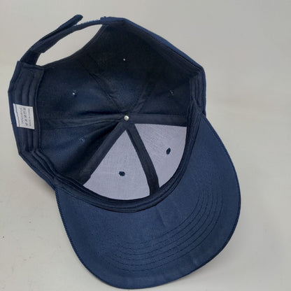 Unbranded Men's Strapback Hat Blank Blue 100% Acrylic Vent Holes