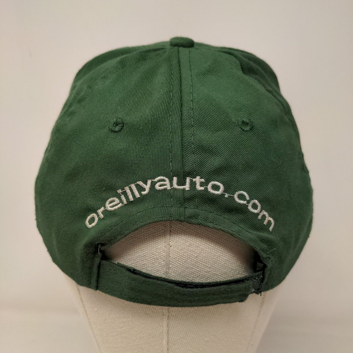 O'Reily Auto Parts Men's Strapback Hat Green Embroidered Logo Adjustable