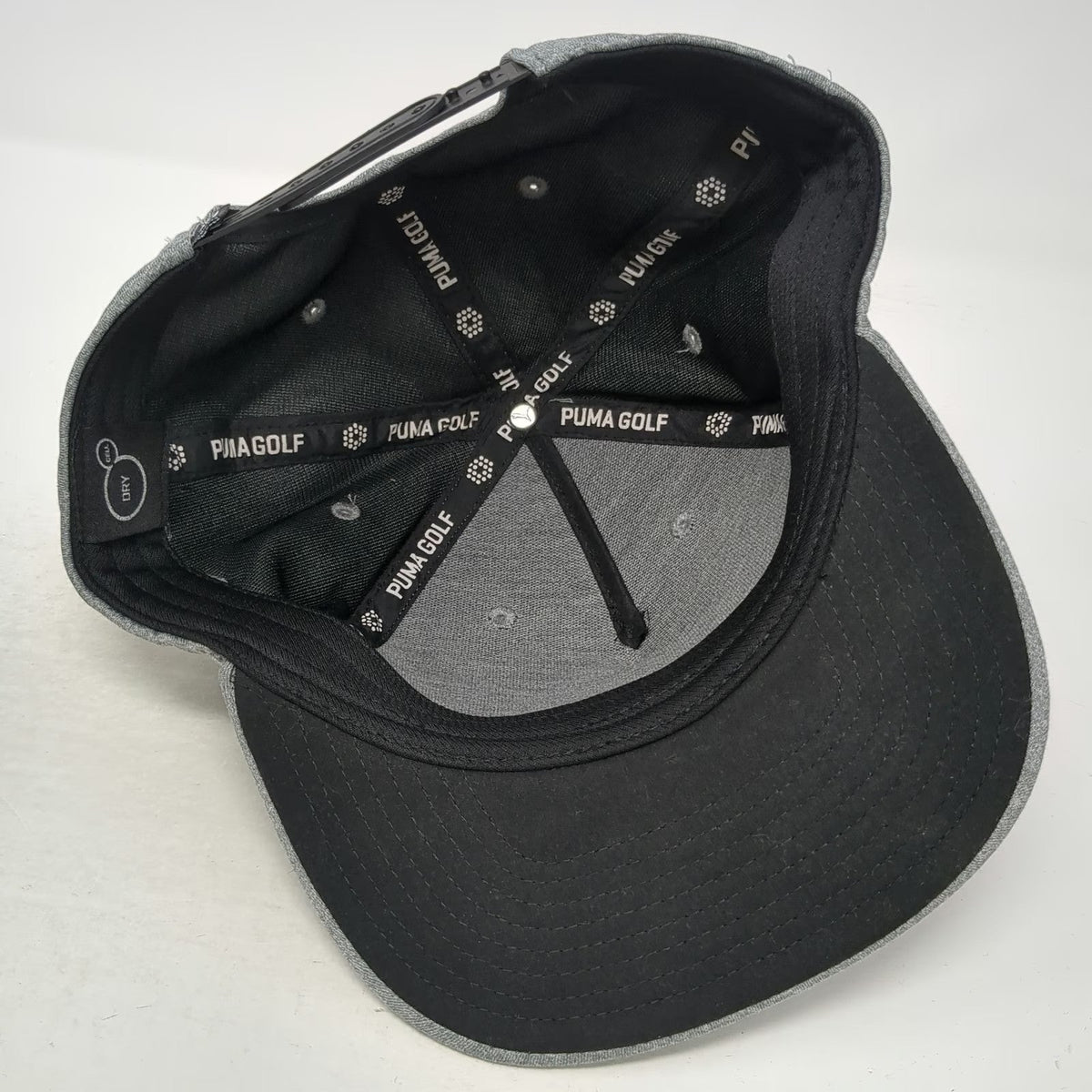 Puma 5 Panel Gray Hat One Size Snapback Golf Performance Adjustable Logo Cap
