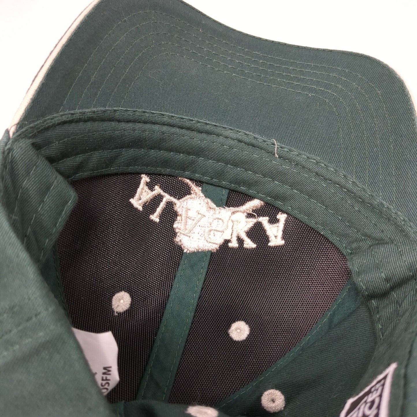 Alaska Strapback Hat Green One Size Adjustable Embroidered ACE USA