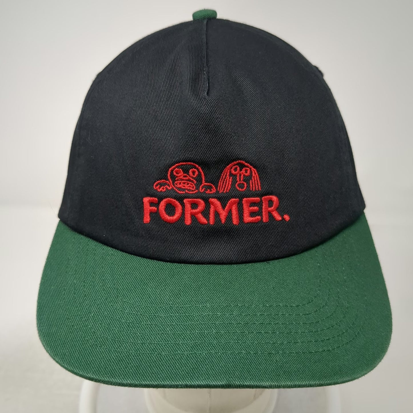 Former Baseball Cap Black Green One Size Graphic Embroidered Slideback Hat