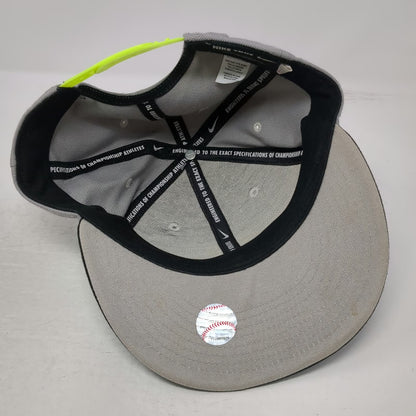 Nike Philadelphia Phillies MLB Snapback Hat Gray Yellow Black One Size Flat Bill
