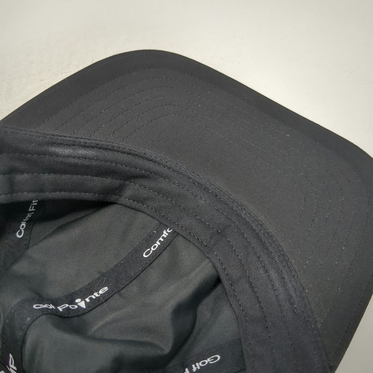 Golf Pointe Baseball Cap Black One Size Colouth Club Performance Slideback Hat