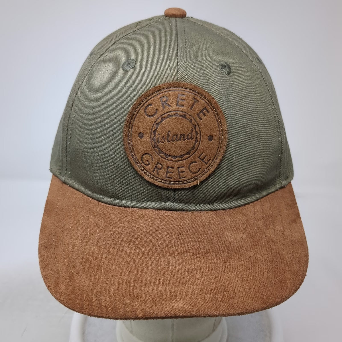 Hatpoint Baseball Cap Green Brown One Size Crete Greece Patch Strapback Hat