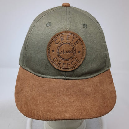 Hatpoint Baseball Cap Green Brown One Size Crete Greece Patch Strapback Hat