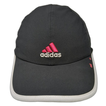 Adidas Baseball Cap Black One Size Strapback Climalite Mesh Pink Logo Piping Hat