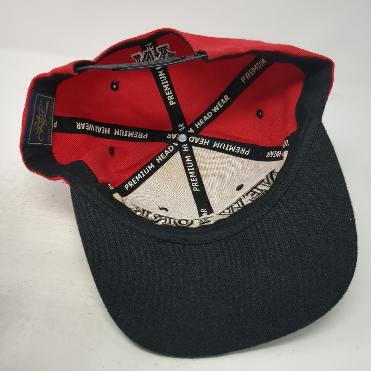 Kipa Snapback Hat Red Blue One Size New York Embroidered Flat Brim Two Tone