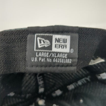 New Era Baseball Cap Gray Blue XL 39THIRTY Stretch Fit Honeycomb Gothic A Hat