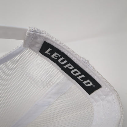 Leupold Trucker Hat Gray One Size Adjustable Embroidered Mesh Back 6 Panel