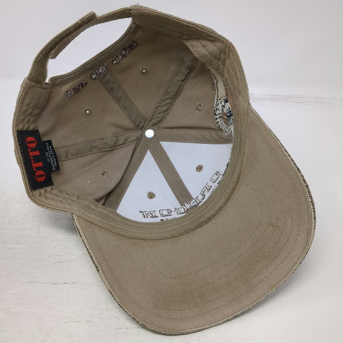 OTTO Baseball Cap Beige One Size Oregon Trail Baker City Wagons Ho Strapback Hat
