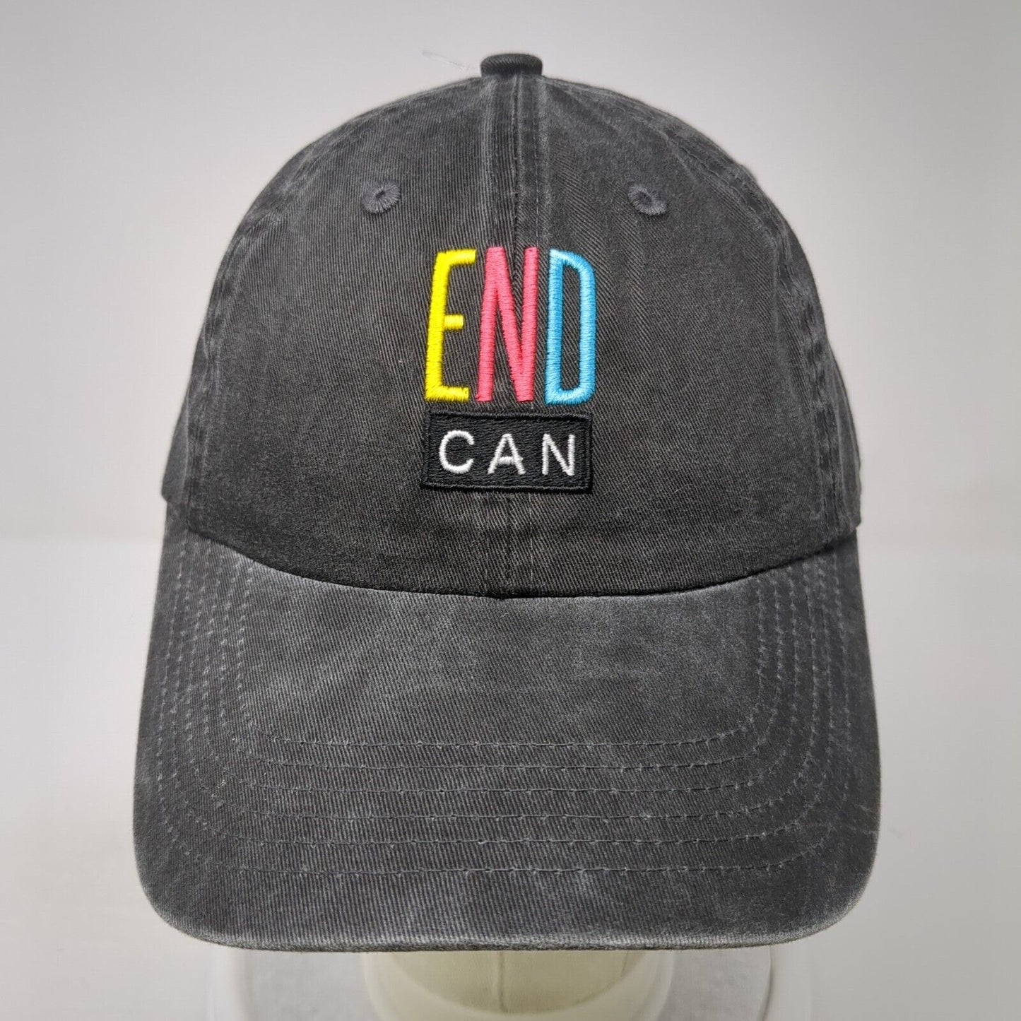 End Can Slideback Hat Black One Size Adjustable Embroidered Port Authority