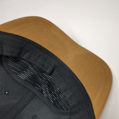George Baseball Cap Black One Size Two Tone Brown Metal Pin Strapback Canvas Hat