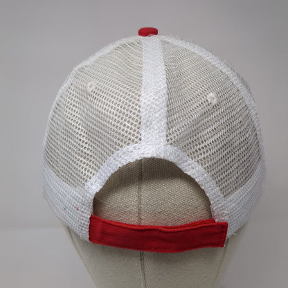 Legrand Feed Strapback Trucker Hat Red One Size Adjustable Mesh Back Vitronic