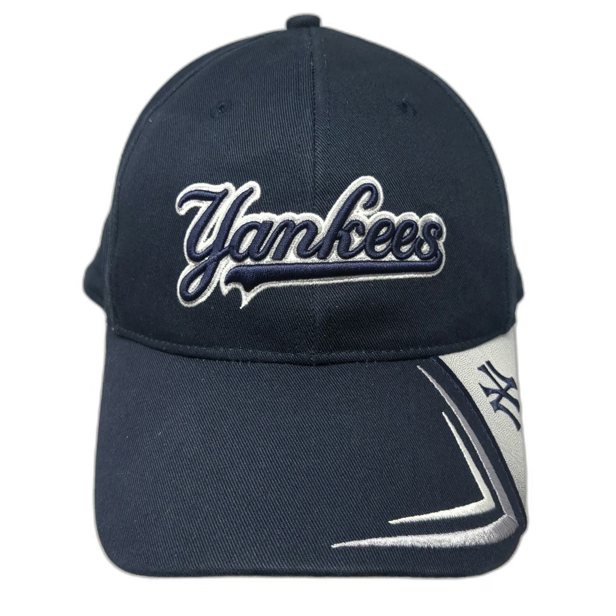 New York Yankees MLB Drew Pearson Baseball Cap Hat Blue OSFM Strapback NY Script