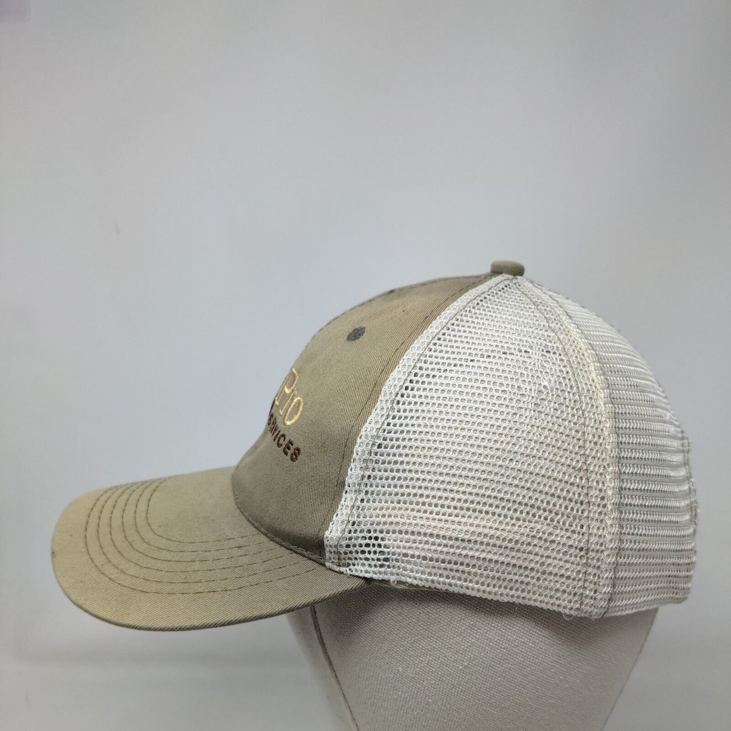 Chem Pro Services Strapback Trucker Hat Tan One Size Colorblock