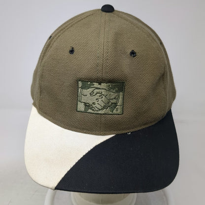 Hilton Snapback Green White Black One Size Handshake Chevron World Map Hat