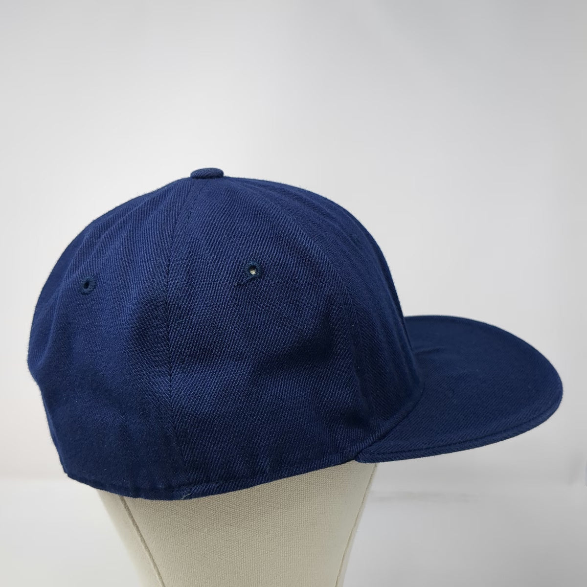 HATCO Baseball Cap Blue 7 3/8 Flat Bill Structured Acrylic Fitted Blank Hat