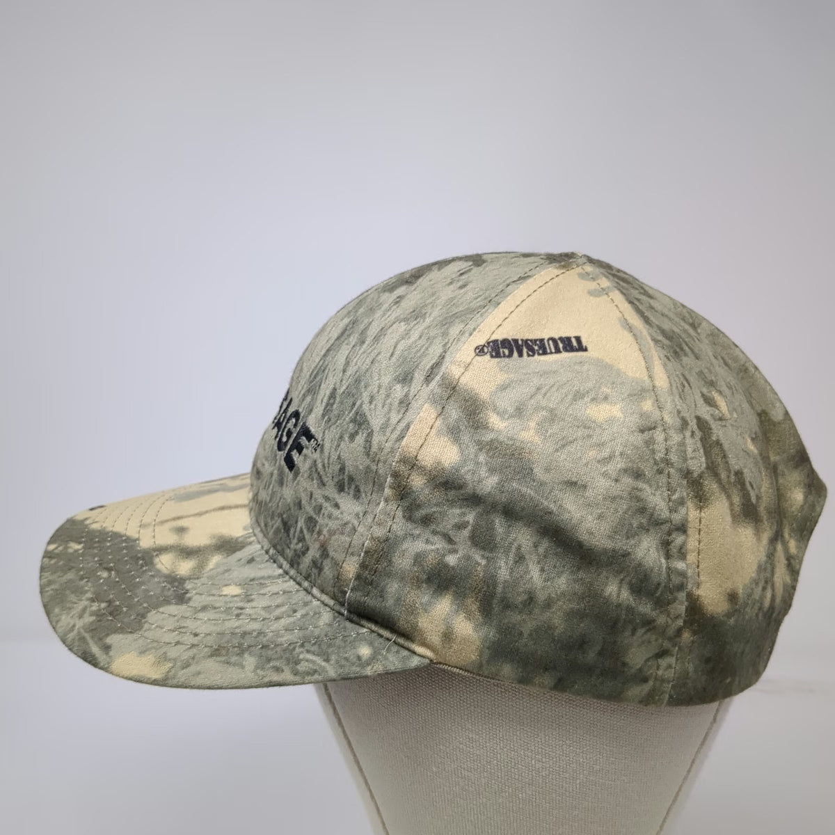 Truesage Snapback Hat One Size Green Beige Camouflage Embroidered Logo Cap